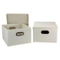 Household Essentials Household Essentials 10KDNAT-1 Collapsible Storage Box Set - Natural 10KDNAT-1